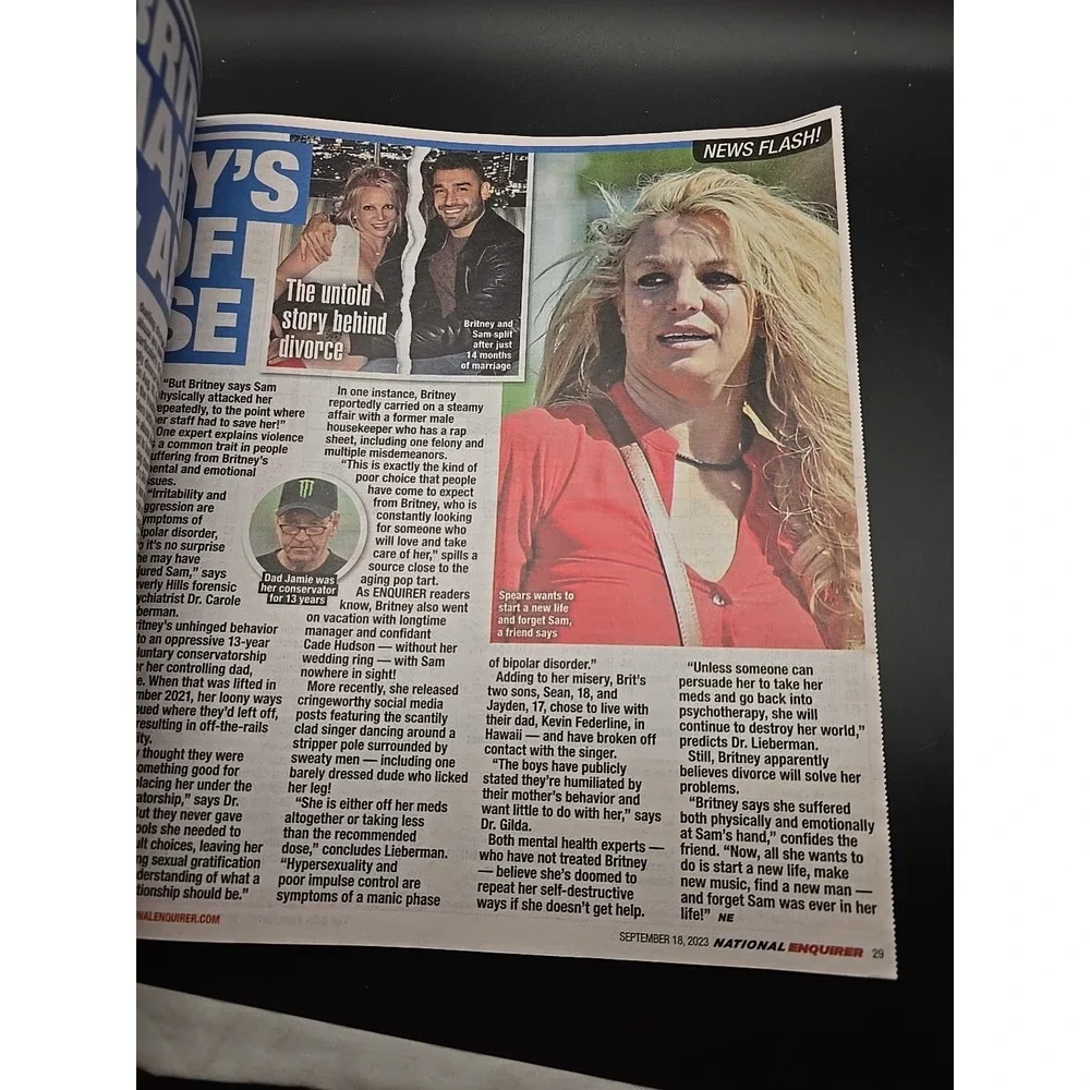 National Enquirer Hollywood Haters Britney Spears Bob Barker Kevin Costner 2023‎